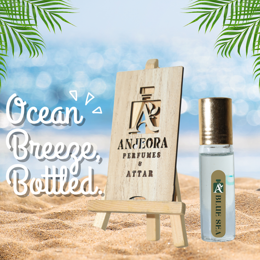 Blue Sea – Marine Serenity in a 6ml Wooden Gift Box by Anjeora Fragrance