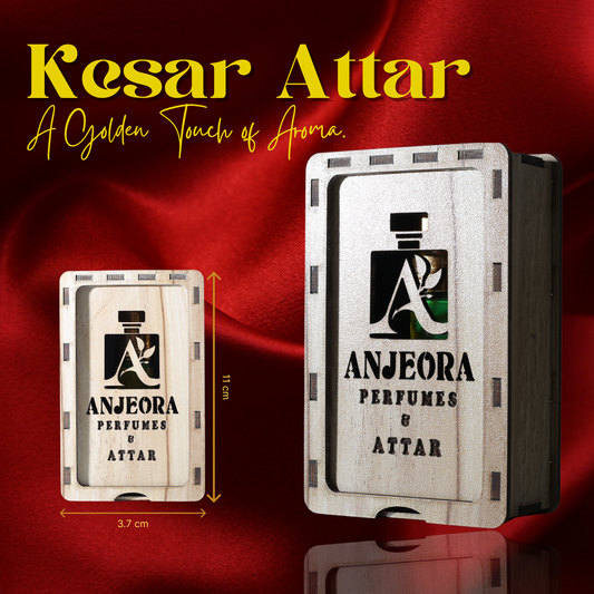 Kesar – Saffron Majesty in a 6ml Wooden Gift Box by Anjeora Fragrance