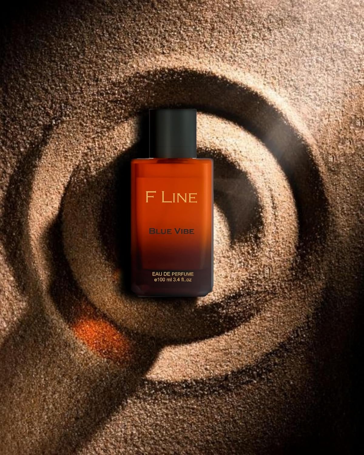 F Line Blue Vibe Eau de Parfum with a long-lasting blue vibe scent in a stylish bottle