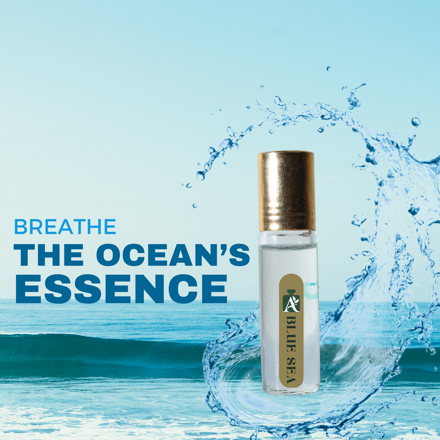 Blue Sea – Marine Serenity in a 6ml Wooden Gift Box by Anjeora Fragrance
