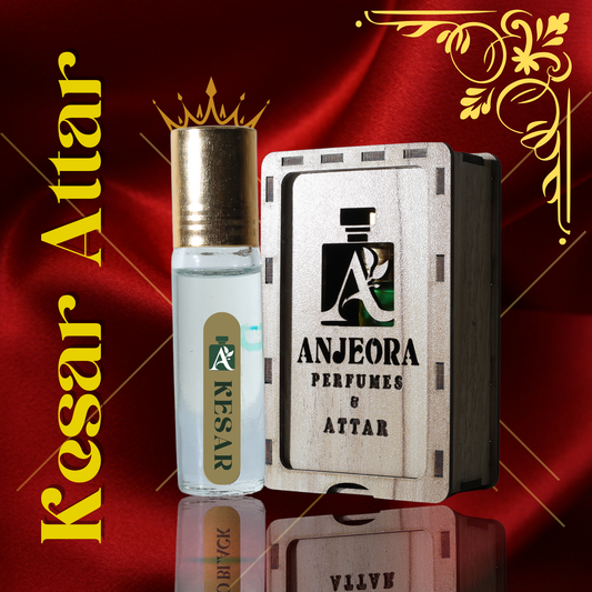 Kesar – Saffron Majesty in a 6ml Wooden Gift Box by Anjeora Fragrance
