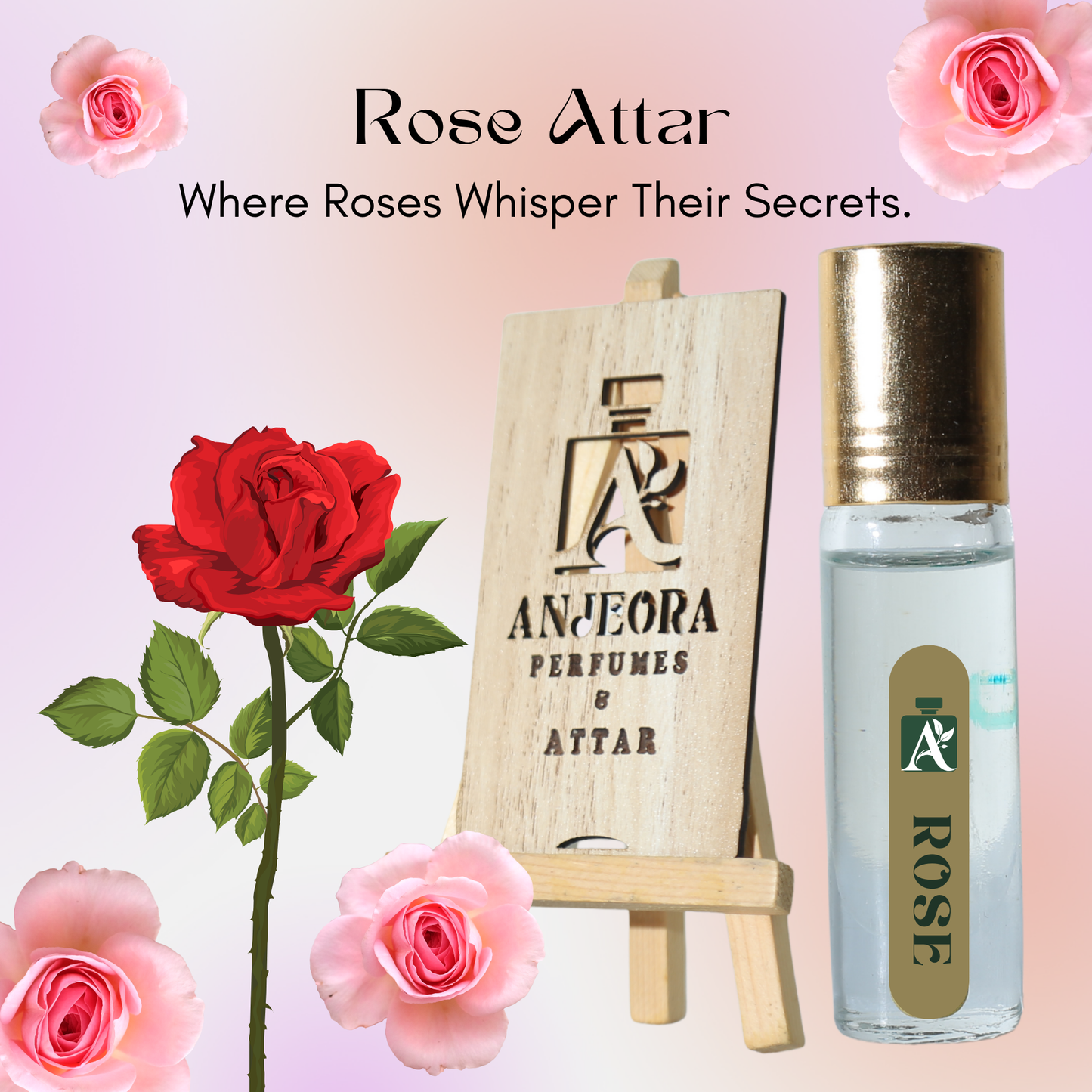Rose – Timeless Floral Elegance in 6ml by Anjeora Fragrance