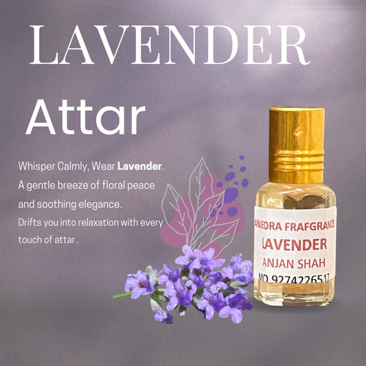 Lavender Attar – Whisper Calmly, Wear Lavender, Long-Lasting Fragrance for Men & Women – [3ml / 6ml / 12ml] Roll-On Bottle